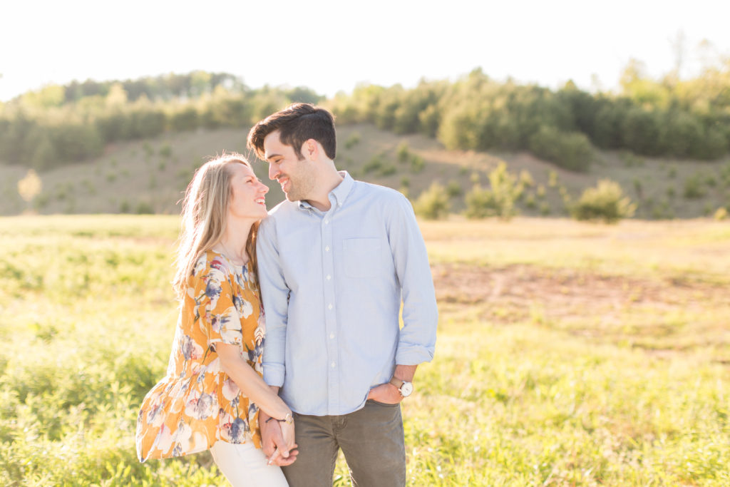 Anniversary Photo Session with Matt and Mer looking at each other