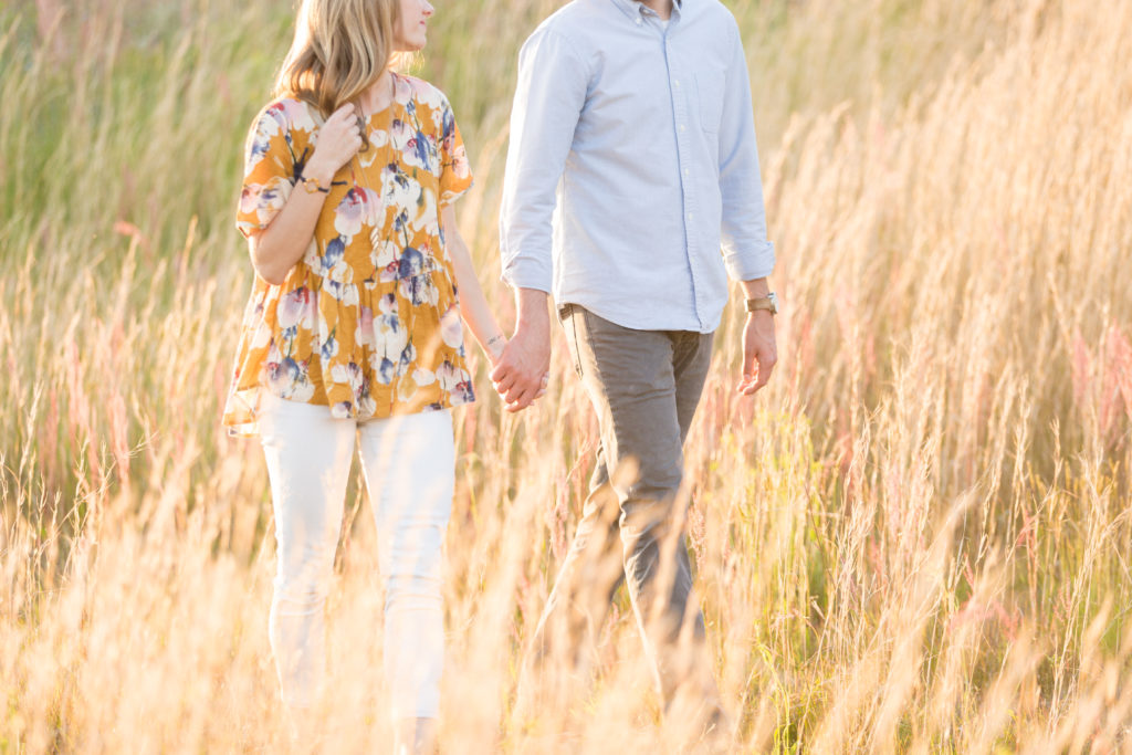 Anniversary Photo Session with Matt and Mer walking holding hands