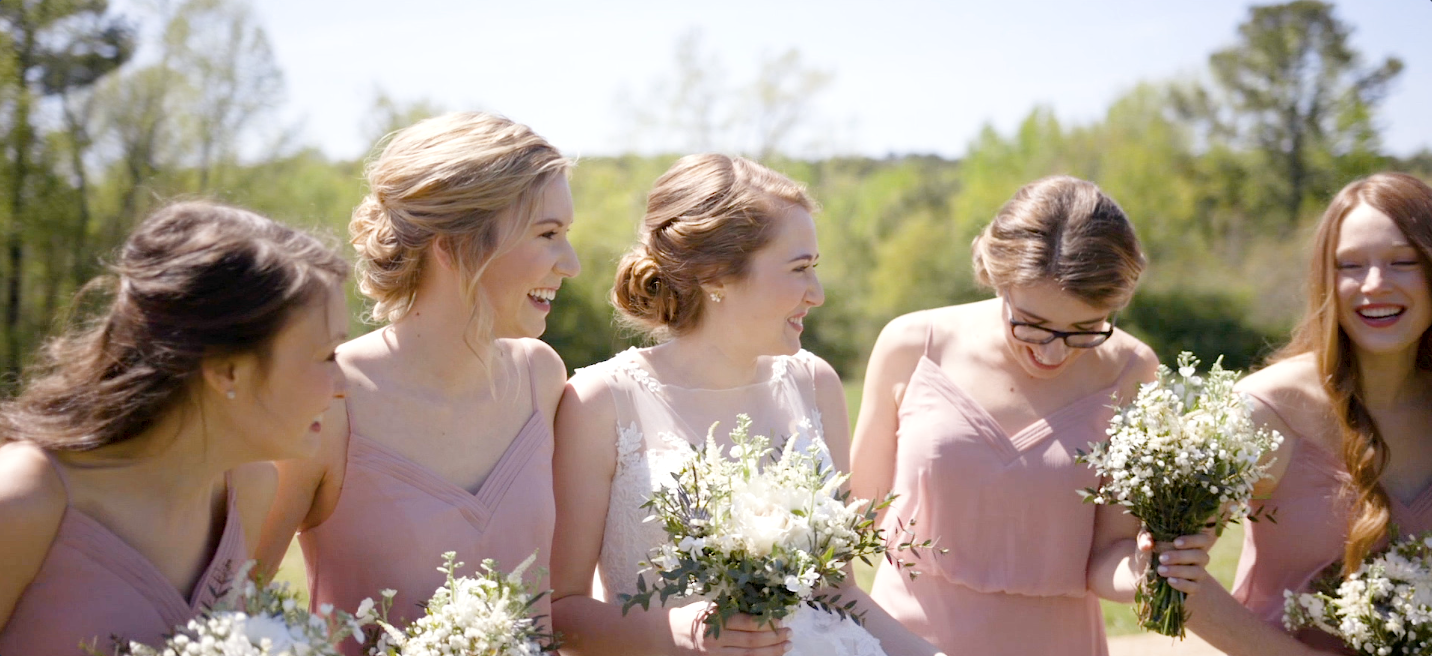 Meadows at Firefly Farm Preserve bride and bridesmaids